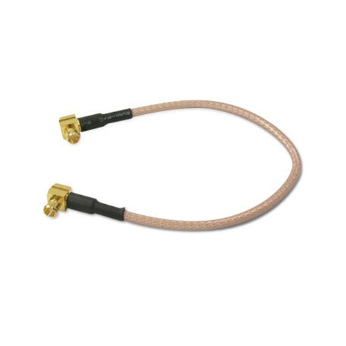 MMCX Male R/A to MMCX Male R/A with RG316 Cable - Copper Construction, PVC Insulation, Yellow Rubber Jacket , Medium Voltage Rating