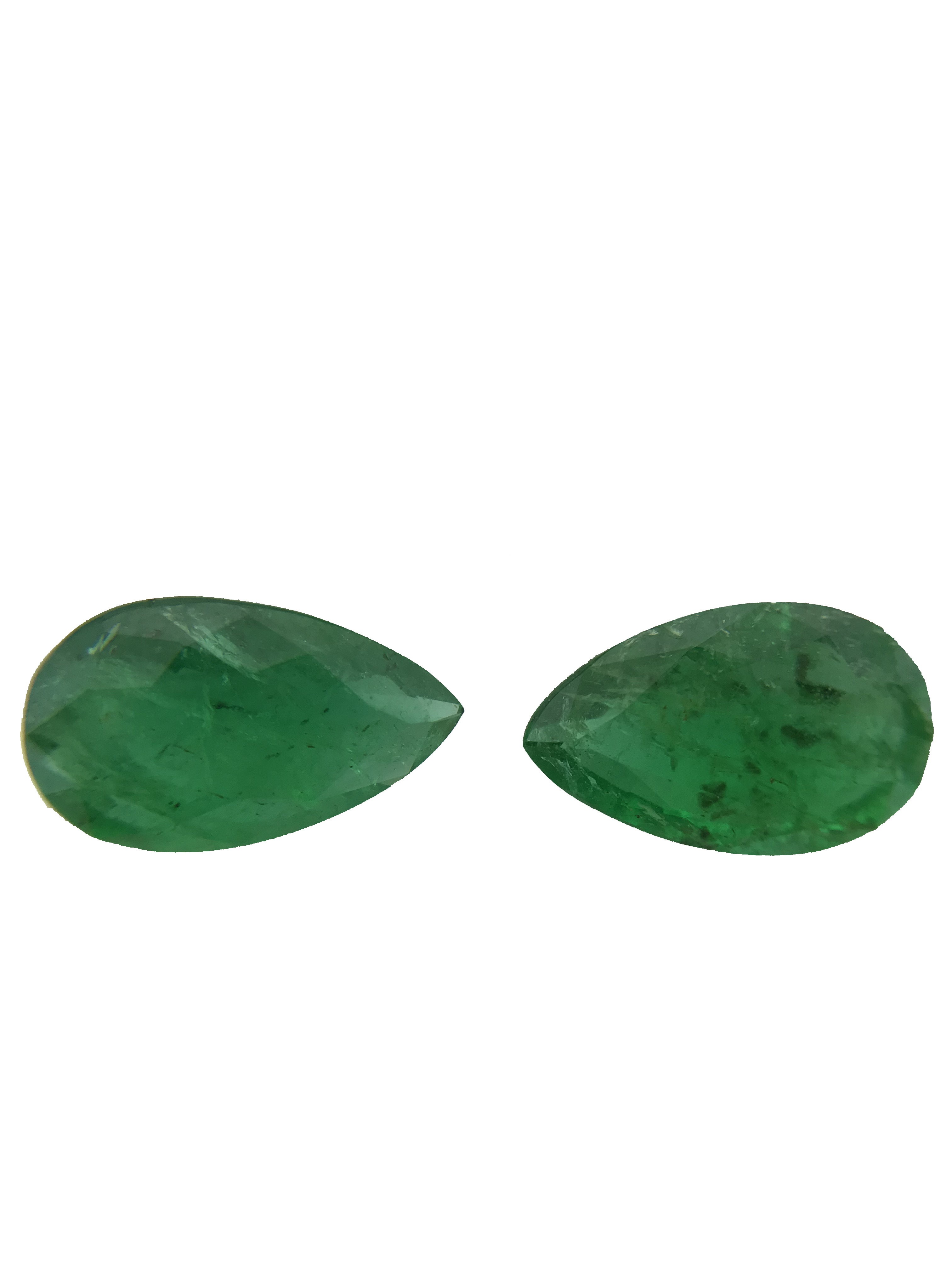 Natural Zambian Emerald Gemstone - 4.14cts, 12x7.5mm Pear Cut, Green Color With Oiling Treatment