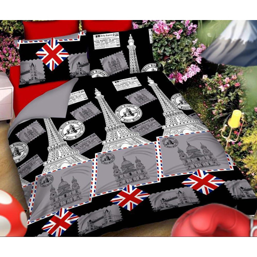 पॉलीकॉटन डबल बेड शीट