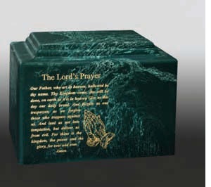 Black Gold Rectangle Aluminum Cremation Urn