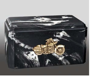 Green Flower Nameplate Cremation Urn