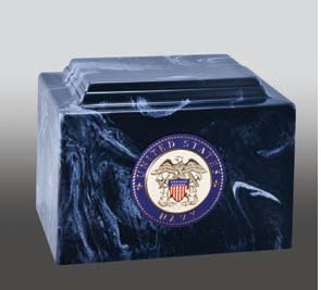 Black & White Bud Stem Rose Aluminum Cremation