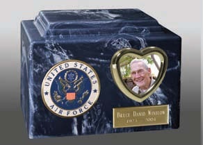 Black & White Bud Stem Rose Aluminum Cremation