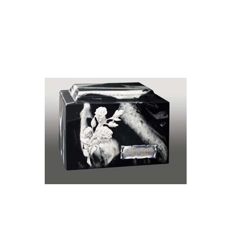 Black & White Windsor Ii Motorcycle Aluminum Urn