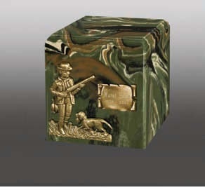 Novarro Ii Marine Corps Urn - Metal Custom Size Green Finish | American Religious Style