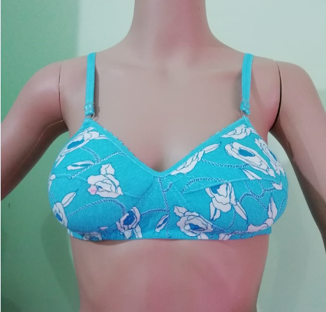 Padded Bra - Cotton, Size 32/34/36 | Mix Colour, Printed Design For Girls