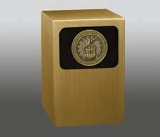 Gold Old Glory Cube Urn