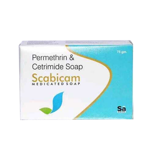 Permethrin and Cetrimide Medicated Soap - 75 gm Blue Box | Active Ingredients for Effective Skin Care