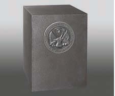 Bronze Unity Iv With Army Wreath Cube Urn