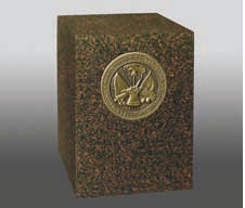 Bronze Unity Iv With Army Wreath Cube Urn
