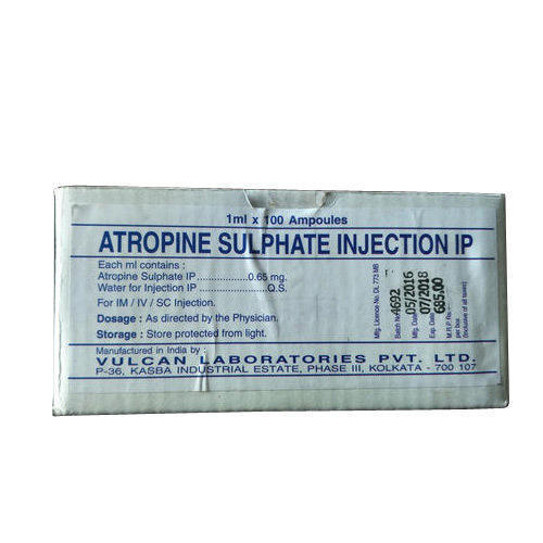 Atropine Sulphate Injection - Liquid Formulation | Effective Emergency Medication for Rapid Heart Rate Management
