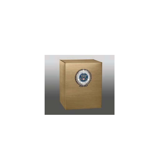 Gold Victory Army Cube Cremation Urn