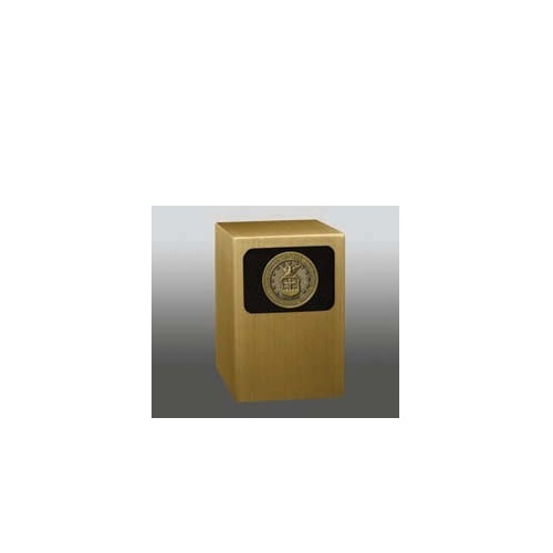 Gold Victory Army Cube Cremation Urn