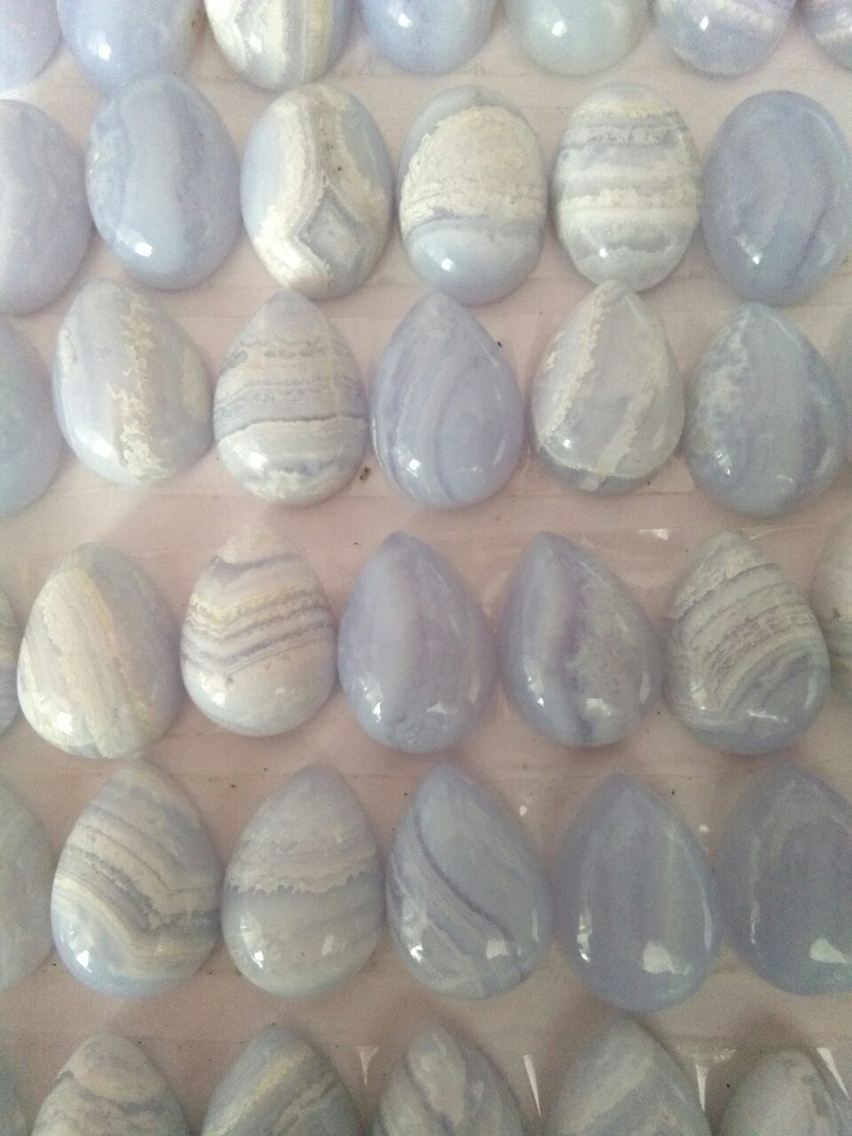 Blue Lace Agate Stone Grade: Fine Good Polish
