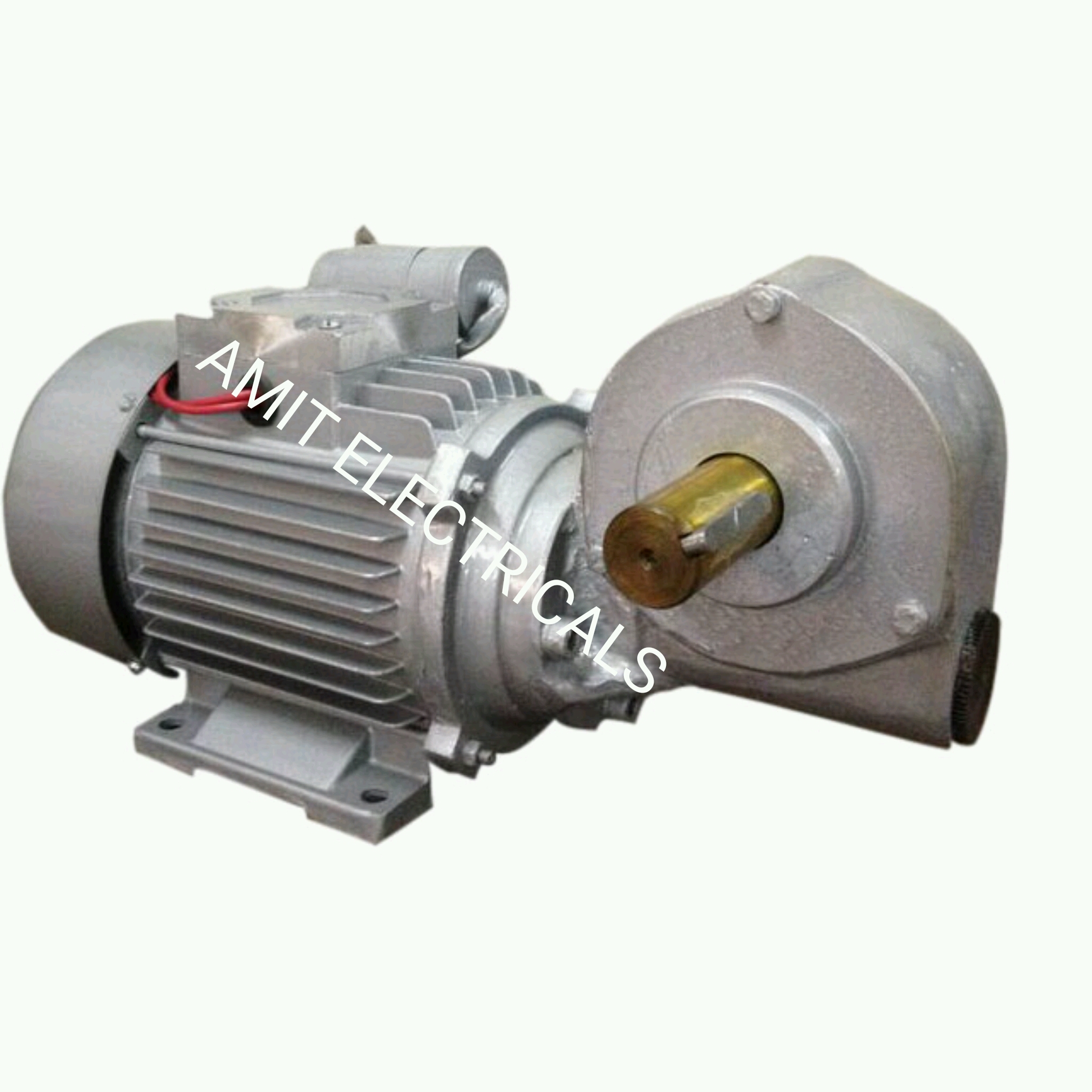 Single Phase Worm Gear Motor - Color: Blue