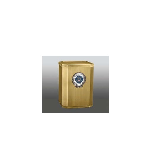 Gold Victory Navy Brass Cube Urn