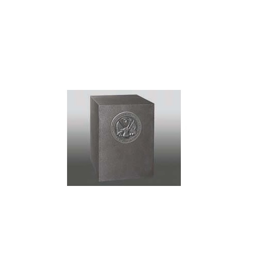 Gold Victory Navy Brass Cube Urn