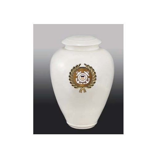 White Providence With Navy Wreath Urn