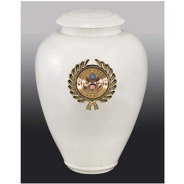 White Providence With Navy Wreath Urn