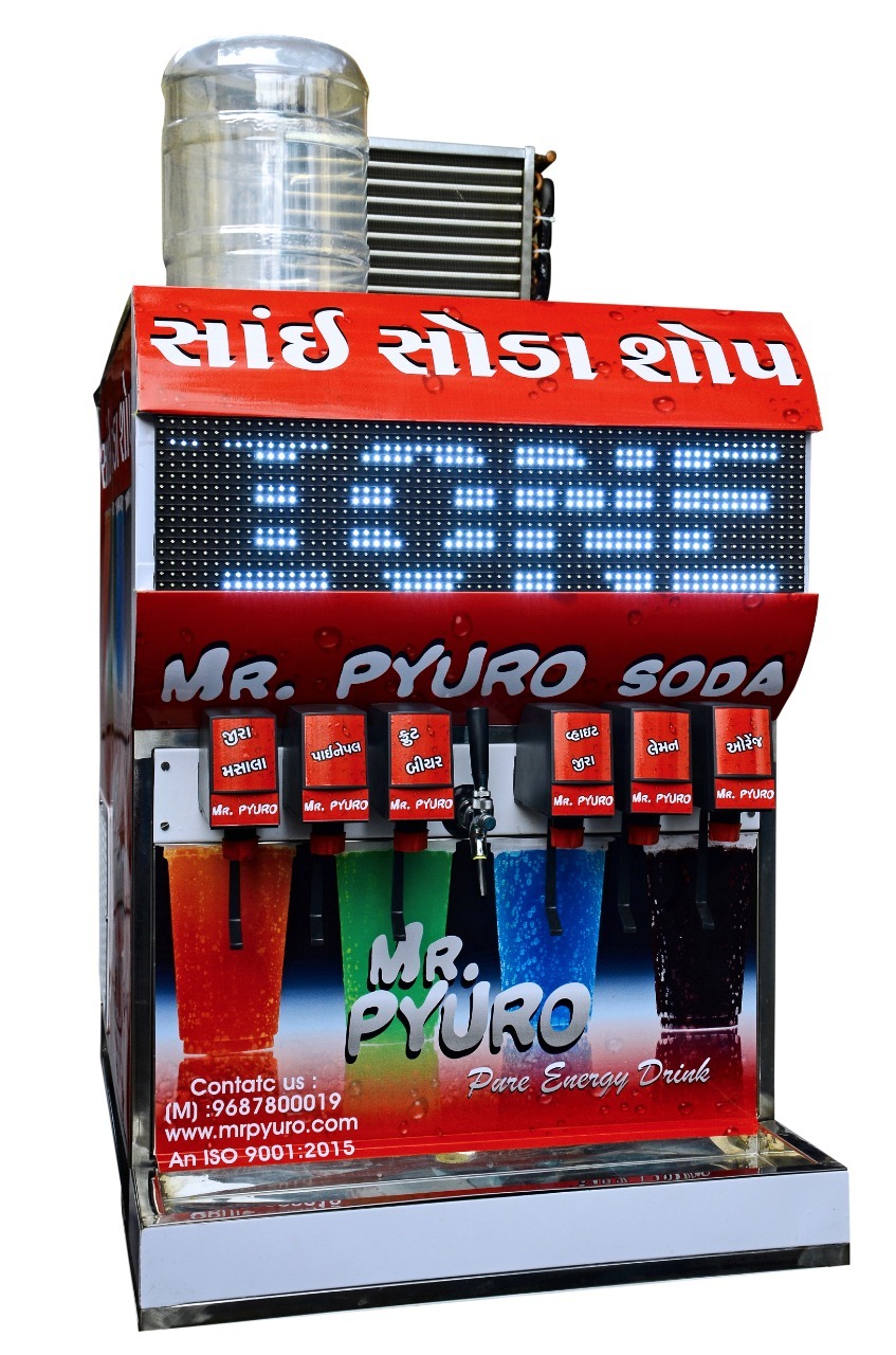 Soda Machine - Double Chiller Model, Digital Display & Low Power Consumption | Fully S.s.304, Automatic Agitator, Red Color, 1 Year Warranty