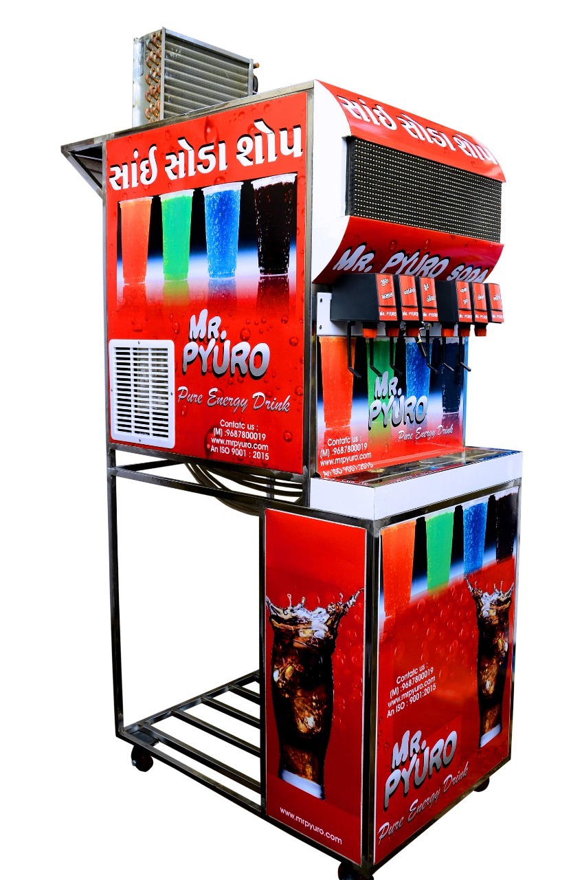 Soda Machine - Double Chiller Model, Digital Display & Low Power Consumption | Fully S.s.304, Automatic Agitator, Red Color, 1 Year Warranty