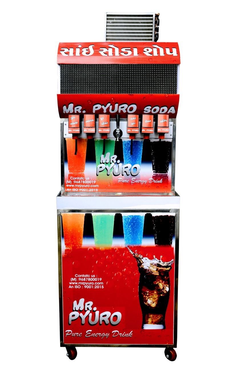 Soda Machine - Double Chiller Model, Digital Display & Low Power Consumption | Fully S.s.304, Automatic Agitator, Red Color, 1 Year Warranty