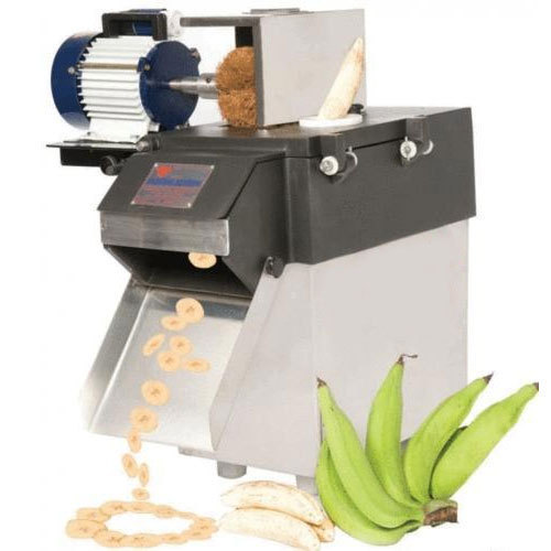 Banana Slicing Machine - Stainless Steel, 12 x 12 x 18 Inches | 100 Bananas Per Minute, Rotary Blade, 1/2 HP Power