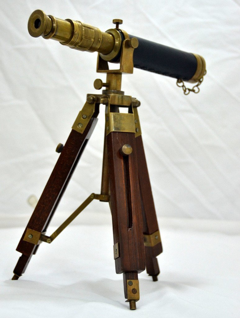 Antique Tripod Telescope Replica (Lenght -27cm With Stand Height-37cm)