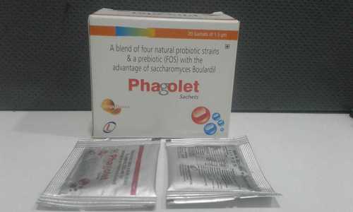A Blend  of four natural probiotic strains & a prebiotic (FOS) with the advantage of saccharomyces Boulardil sachet
