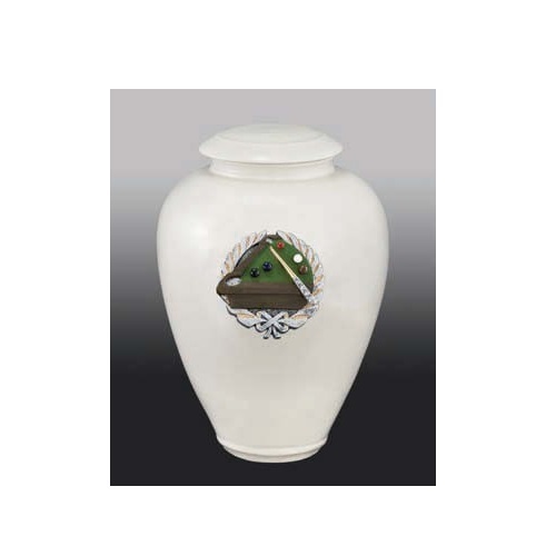 White Tennis Brass Cremation Urn