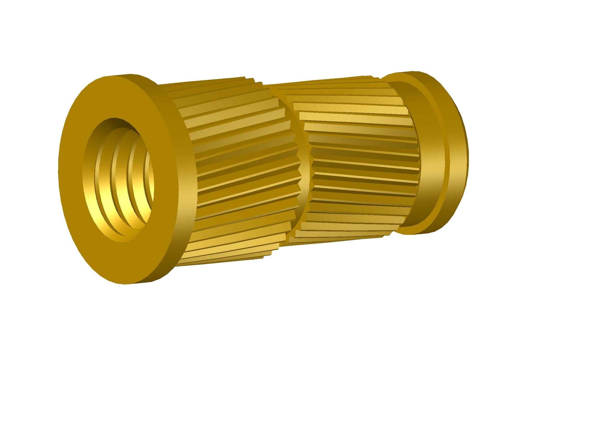 Brass Flange Head Insert - 3.55-12.3mm Diameter, Polished Brown Finish | High Impact Strength, Rust Proof, Symmetrical Round Shape