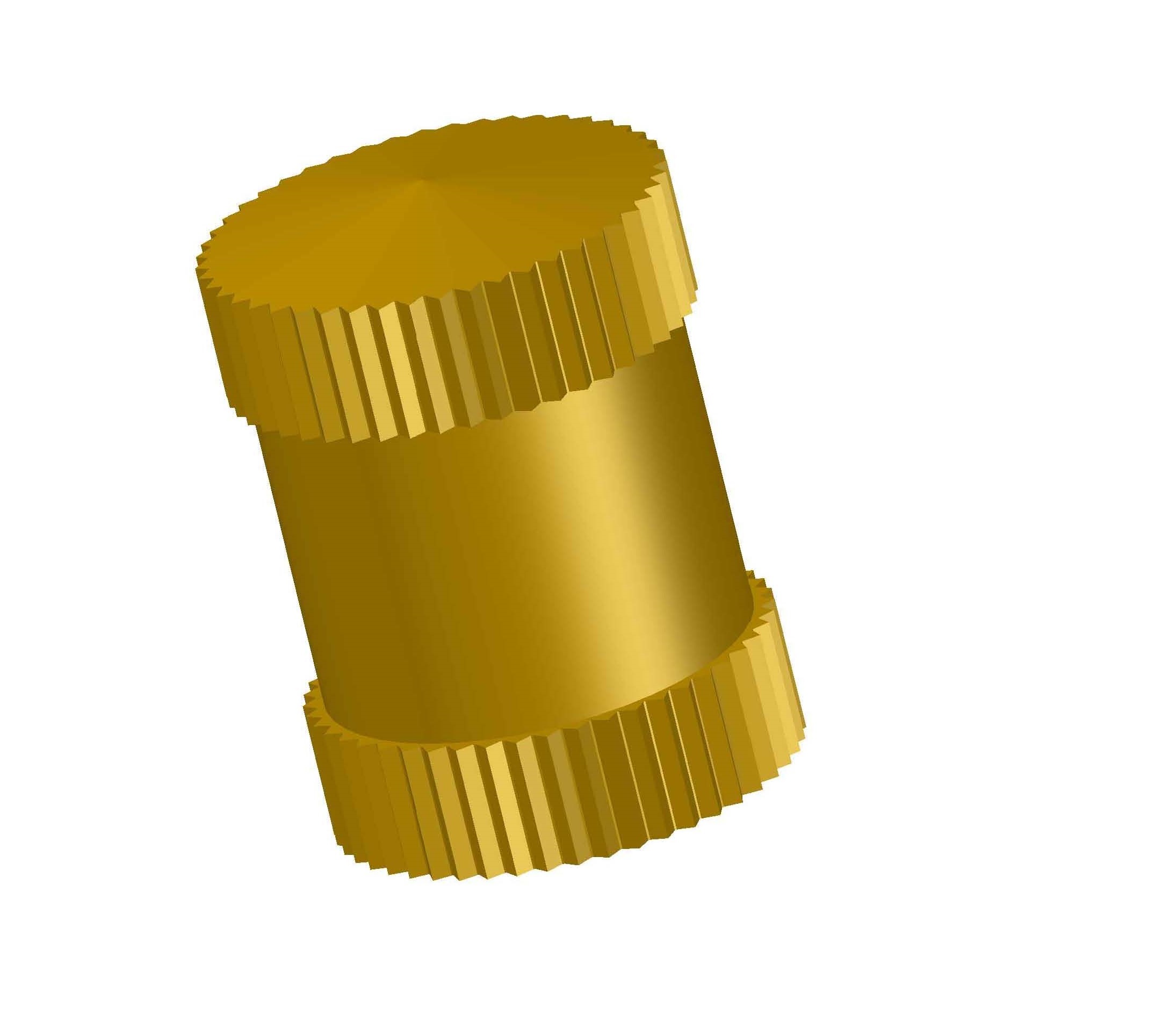 Brass Straight Knurling Insert - 3.35-12 Millimeter Diameter, Round Shape - Rust Proof, Excellent Torsional Resistance