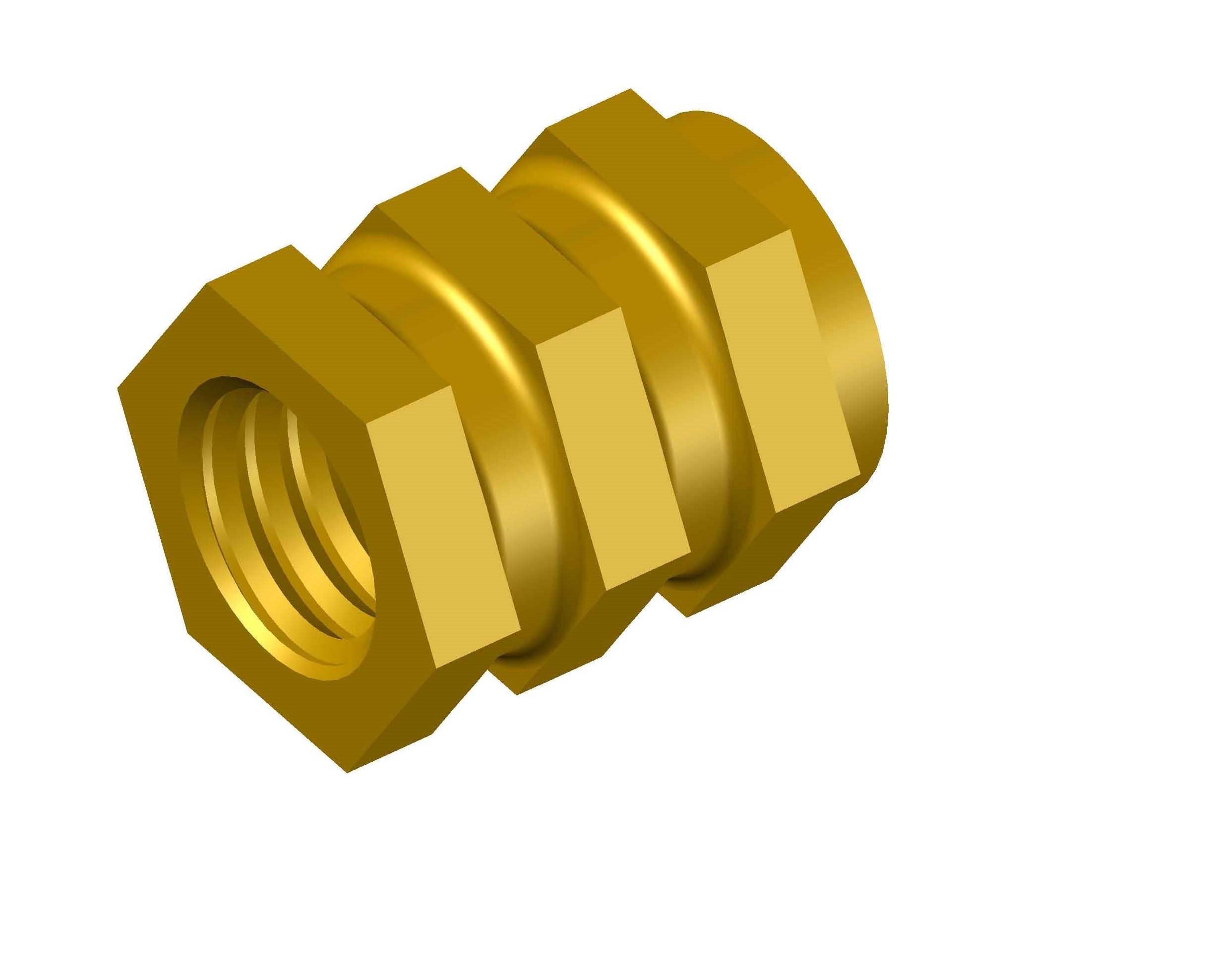 Brass Hexagonal Insert Diameter: 5 - 14 Millimeter (Mm)