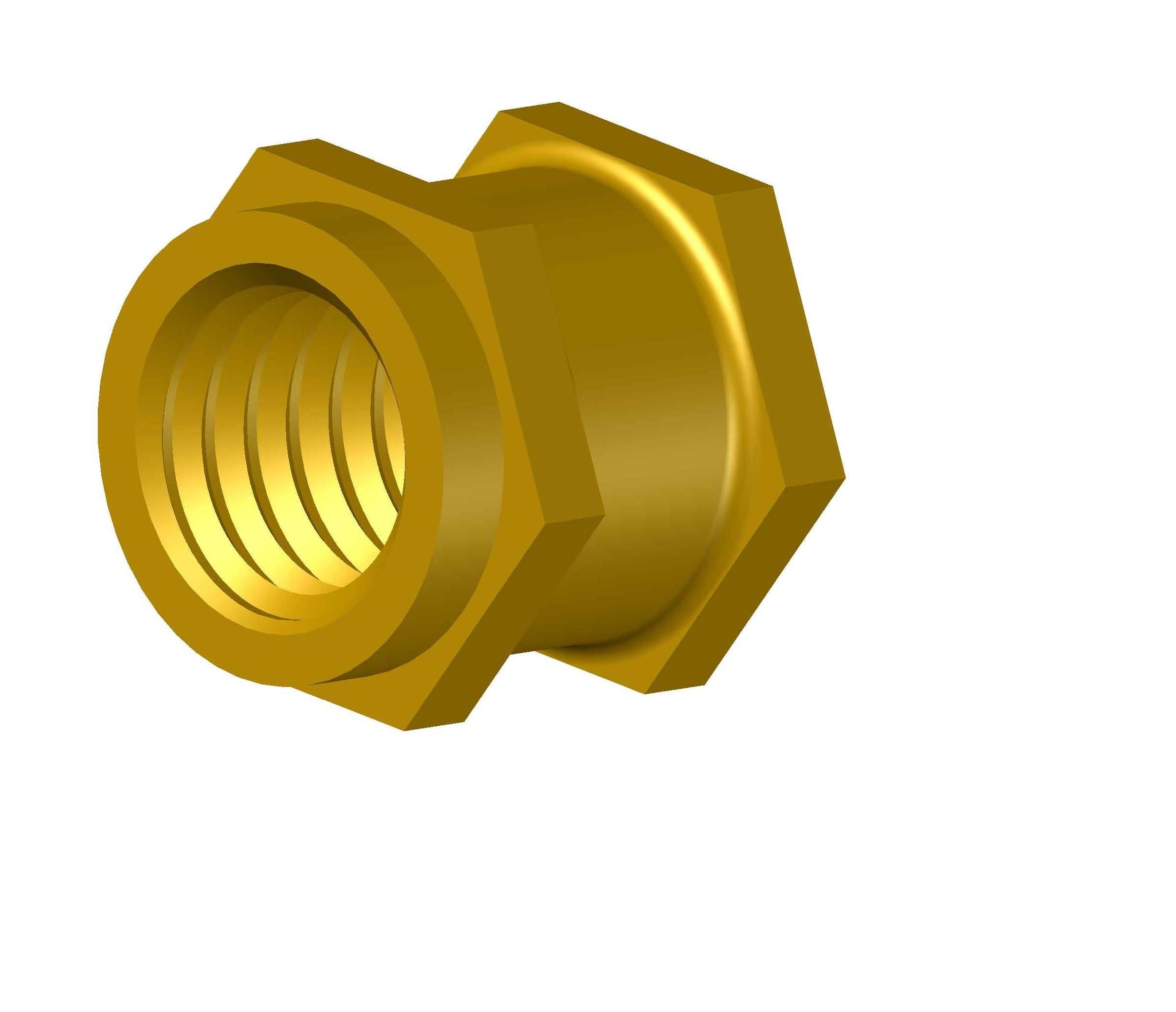 Brass Hexagonal Insert Diameter: 5 - 14 Millimeter (Mm)