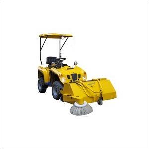 Yellow Ride On Sweeper