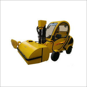 Yellow Street Sweeping Machine