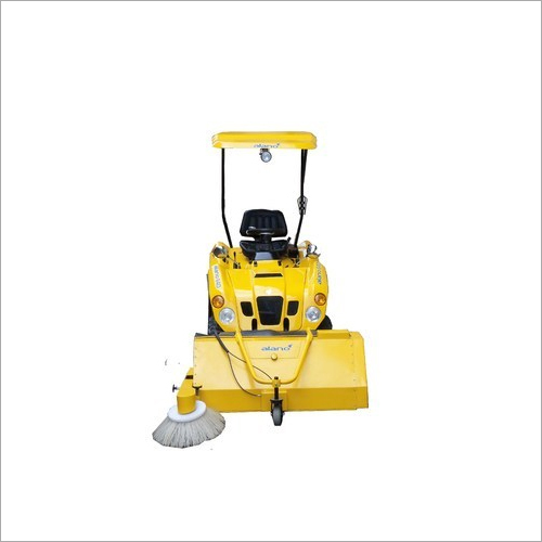 Yellow Industrial Power Sweeper