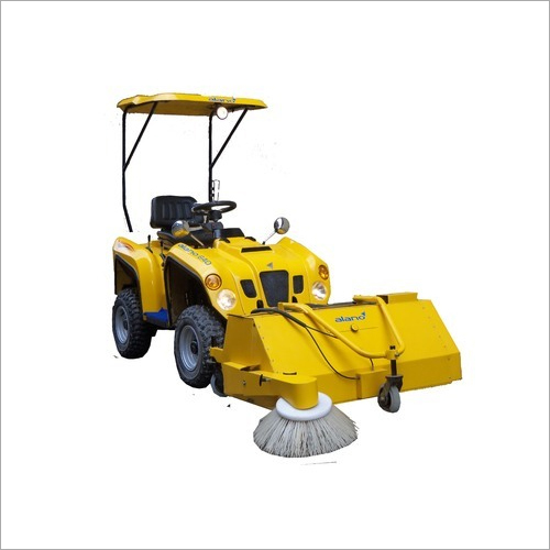 Yellow Ride On Sweeper