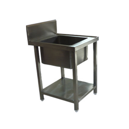 Single Washing Sink - 18" x 18" x 36", Stainless Steel Material, 10" Sink Depth, Brushed Finish, 16 Gauge Design, Freestanding Installation