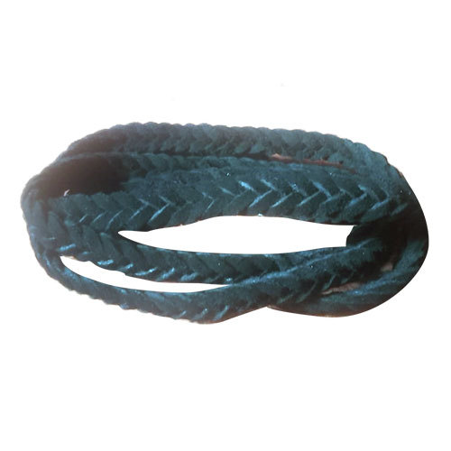 Leather Dog Braided Collar - Leather, 1.5 Inch Width, Teal, Herringbone Braiding | Durable, Comfortable, Adjustable Metal Buckle
