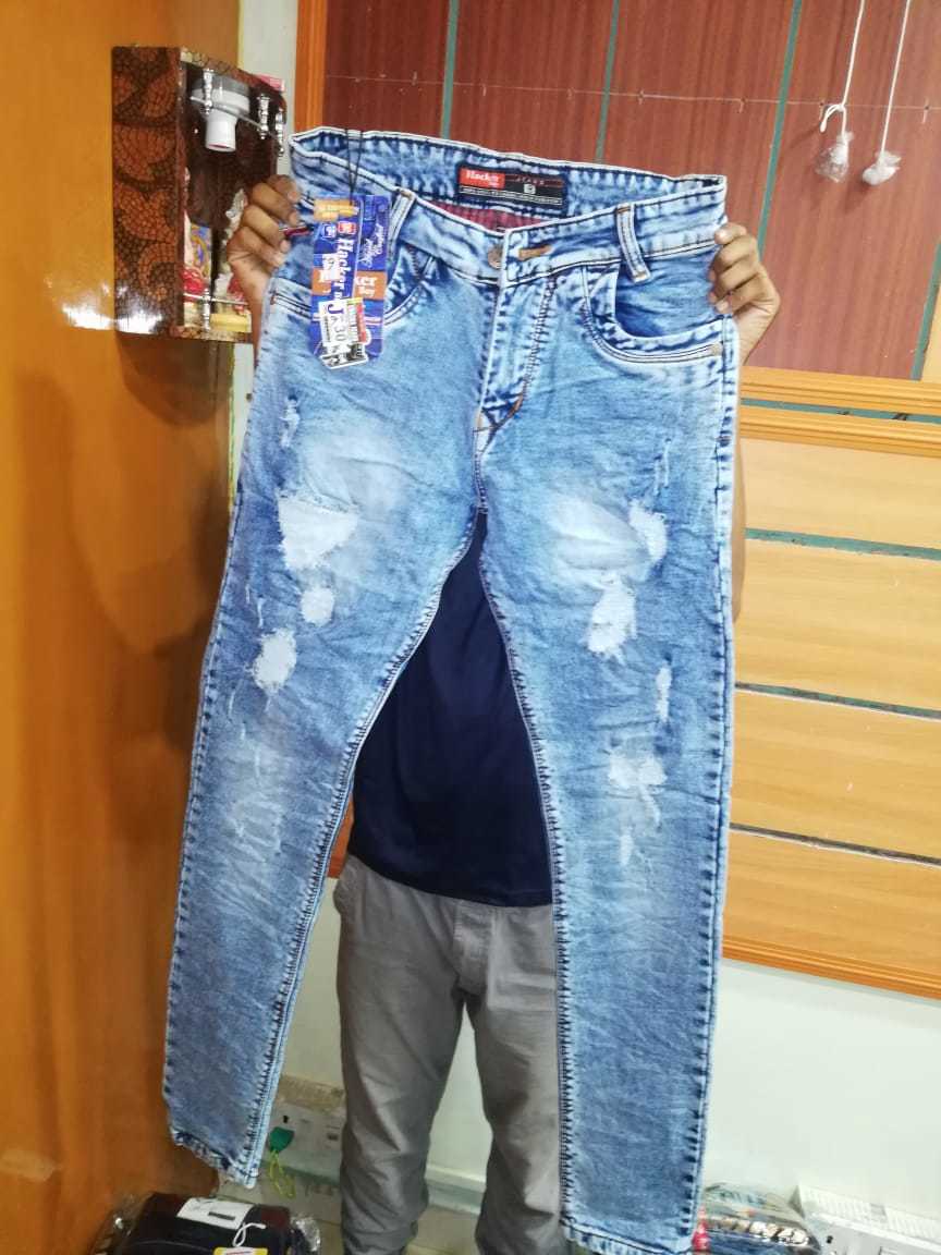 Undefined - Slim Fit Denim Jeans, Blue Color With Wrinkled Pattern | Washable, No Fade, Ideal For All Seasons: Summer, Winter, Rainy, Spring