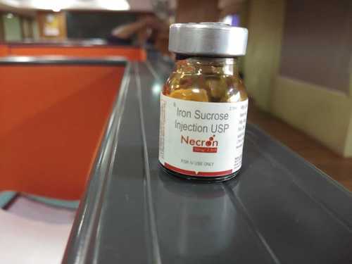 NECRON - Iron Sucrose Injection  |  Liquid Form, Single-Use Vial, Effective for Iron Deficiency Anemia in Chronic Kidney Disease