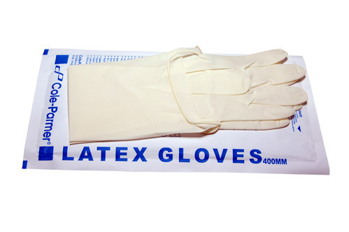 Cole-parmer Non-sterile Latex Gloves - Natural Rubber , 12-18 Inch Lengths, Ergonomic Design, Blue Color, Powder-free, Textured Grip For Pharmaceutical Manufacturing