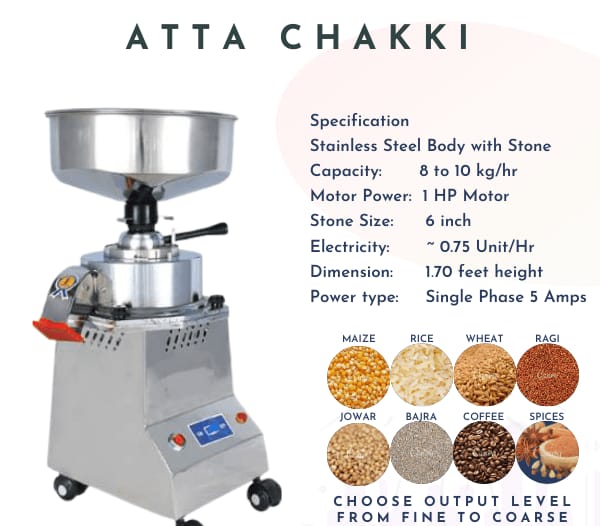 Steel Body Flourmill - Capacity: 8-10 Kg/Hr