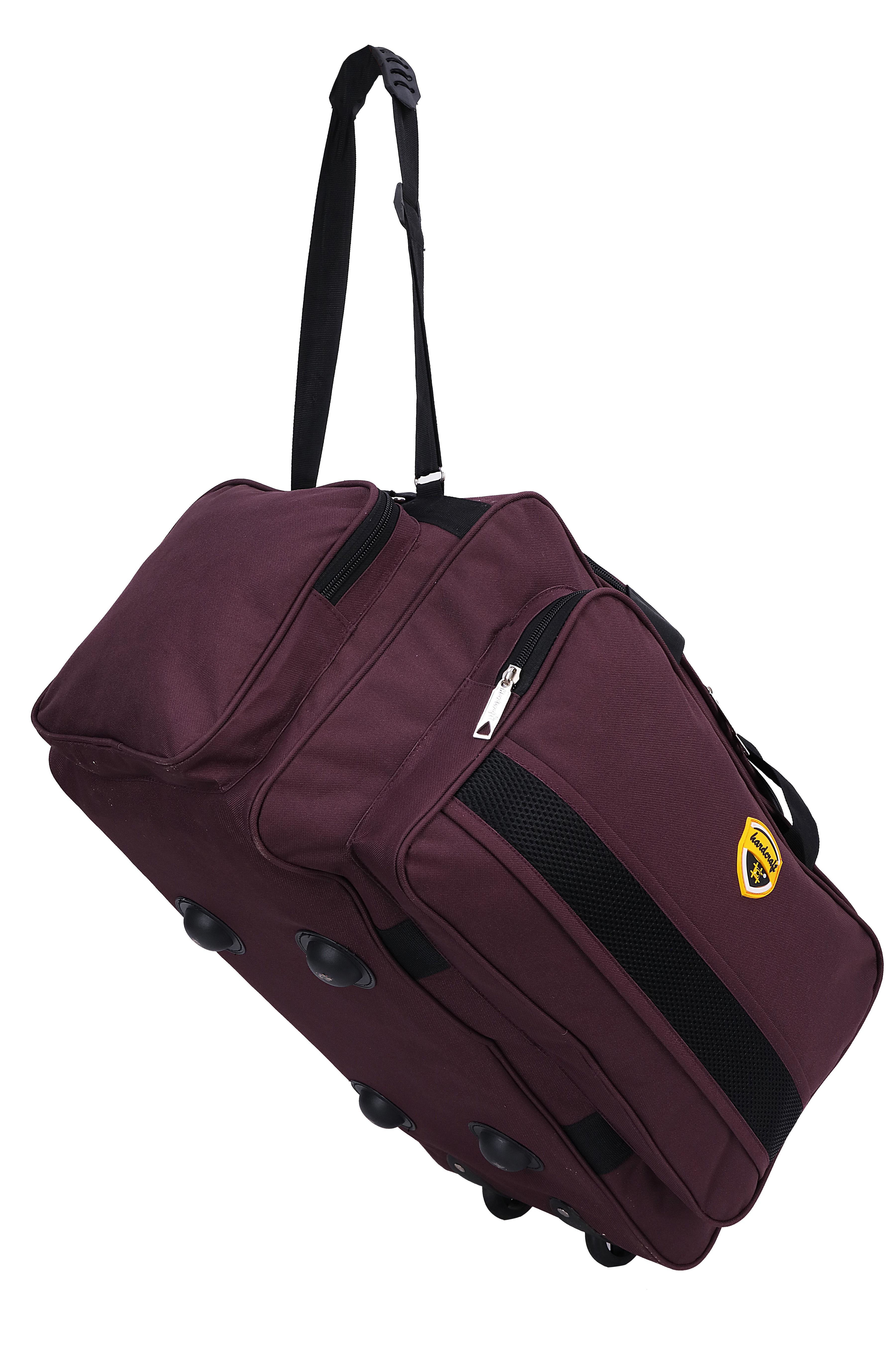 Hard Craft Nylon Lightweight Waterproof Luggage Wine Travel Bag With Roller Wheels