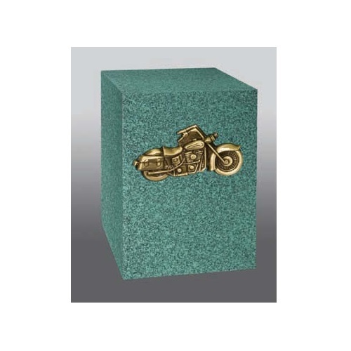 Gold Contemporary Cross Bronze Urn
