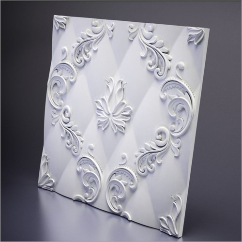 Decorative 3d Wall Panel - Wtr Weatherboard, 406mm X 406mm X 18mm, White | Appealing Look, Easy Installation, Elegant Floral Design, Durable Finish