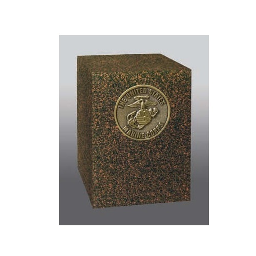 Gold Praying Hands Bronze Cube Cremation Urn