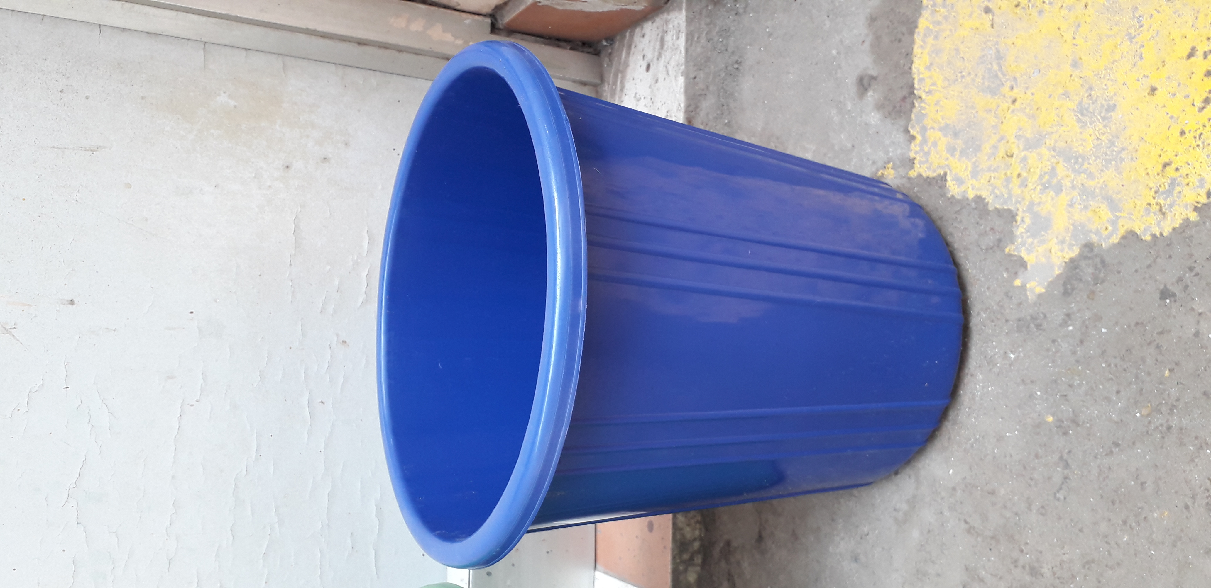 Waste Bin 12 Ltr - Plastic, 12 Liters, Green & Blue | Ideal For Household Waste Collection, Injection Molded Design For Durability