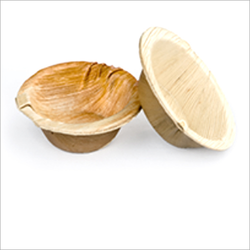 Leaf Disposable Bowl - Areca Leaf Material, Lightweight Design , Natural Color for Food Serving in Events and Religious Offerings